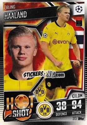 Sticker Erling Haaland - Match Attax 101. Season 2020-2021
 - Topps