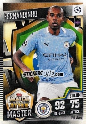 Sticker Fernandinho - Match Attax 101. Season 2020-2021
 n. 199 - Topps
