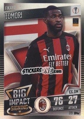Sticker Fikayo Tomori - Match Attax 101. Season 2020-2021
 n. 219 - Topps