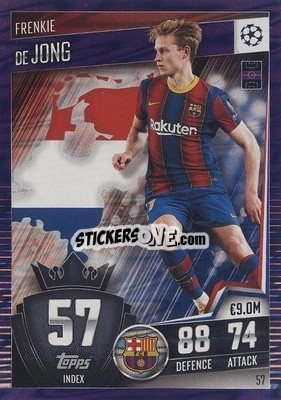 Sticker Frenkie de Jong - Match Attax 101. Season 2020-2021
 - Topps