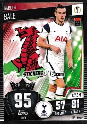 Sticker Gareth Bale - Match Attax 101. Season 2020-2021
 n. 95 - Topps