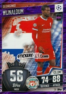 Sticker Georginio Wijnaldum - Match Attax 101. Season 2020-2021
 n. 56p - Topps
