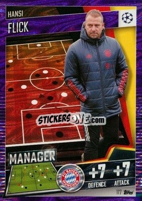 Sticker Hansi Flick - Match Attax 101. Season 2020-2021
 n. 117p - Topps