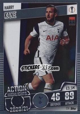 Sticker Harry Kane - Match Attax 101. Season 2020-2021
 n. 174 - Topps