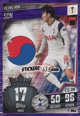 Sticker Heung-Min Son - Match Attax 101. Season 2020-2021
 n. 17p - Topps