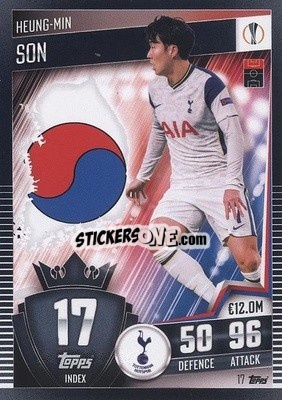 Sticker Heung-Min Son - Match Attax 101. Season 2020-2021
 - Topps