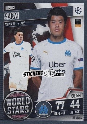 Sticker Hiroki Sakai - Match Attax 101. Season 2020-2021
 n. 131 - Topps
