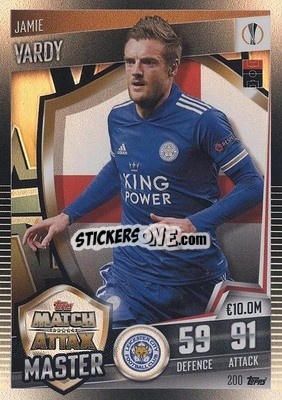 Sticker Jamie Vardy - Match Attax 101. Season 2020-2021
 n. 200 - Topps