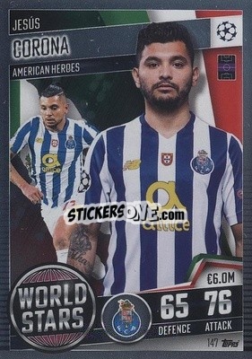 Sticker Jesus Corona - Match Attax 101. Season 2020-2021
 n. 147 - Topps