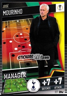 Sticker Jose Mourinho - Match Attax 101. Season 2020-2021
 - Topps