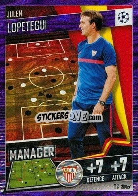 Sticker Julen Lopetegui - Match Attax 101. Season 2020-2021
 n. 112p - Topps