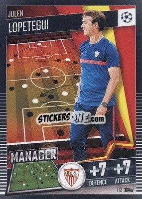 Sticker Julen Lopetegui - Match Attax 101. Season 2020-2021
 n. 112 - Topps