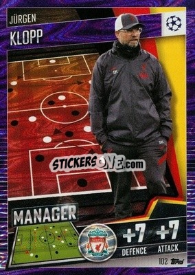 Sticker Jurgen Klopp - Match Attax 101. Season 2020-2021
 - Topps