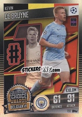 Sticker Kevin De Bruyne - Match Attax 101. Season 2020-2021
 n. 198 - Topps