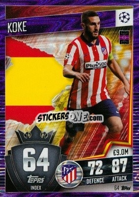 Sticker Koke - Match Attax 101. Season 2020-2021
 n. 64p - Topps