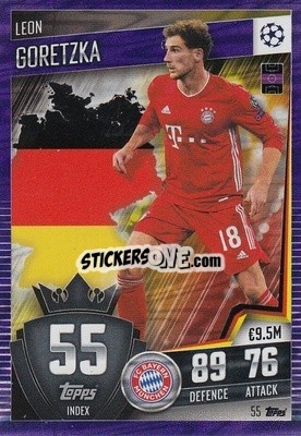 Sticker Leon Goretzka - Match Attax 101. Season 2020-2021
 n. 55p - Topps