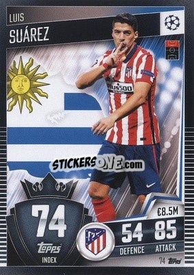 Sticker Luis Suarez - Match Attax 101. Season 2020-2021
 n. 74 - Topps