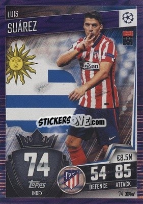 Sticker Luis Suarez - Match Attax 101. Season 2020-2021
 n. 74p - Topps