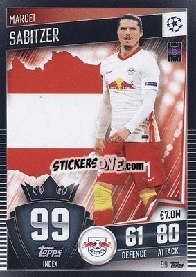 Sticker Marcel Sabitzer - Match Attax 101. Season 2020-2021
 n. 99 - Topps