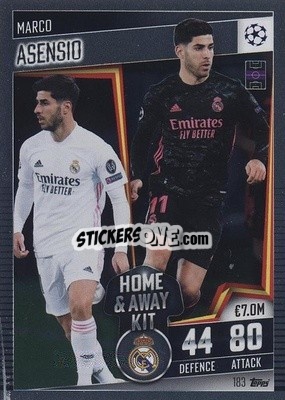 Sticker Marco Asensio - Match Attax 101. Season 2020-2021
 n. 183 - Topps