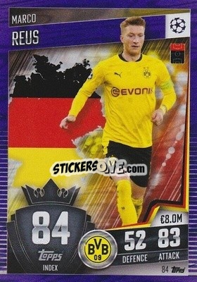 Sticker Marco Reus - Match Attax 101. Season 2020-2021
 n. 84p - Topps