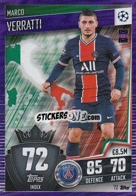 Sticker Marco Verratti - Match Attax 101. Season 2020-2021
 - Topps