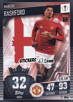 Sticker Marcus Rashford - Match Attax 101. Season 2020-2021
 n. 32 - Topps