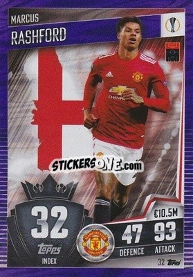 Sticker Marcus Rashford - Match Attax 101. Season 2020-2021
 n. 32p - Topps