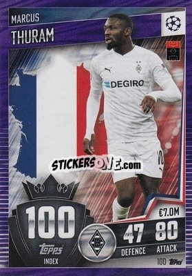 Sticker Marcus Thuram - Match Attax 101. Season 2020-2021
 n. 100p - Topps