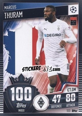 Sticker Marcus Thuram - Match Attax 101. Season 2020-2021
 n. 100 - Topps