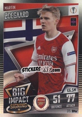 Cromo Martin Odegaard - Match Attax 101. Season 2020-2021
 - Topps