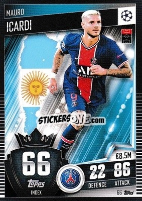 Sticker Mauro Icardi - Match Attax 101. Season 2020-2021
 n. 66 - Topps