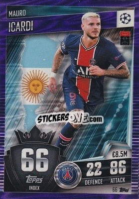 Sticker Mauro Icardi - Match Attax 101. Season 2020-2021
 n. 66p - Topps