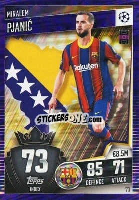 Sticker Miralem Pjanic - Match Attax 101. Season 2020-2021
 n. 73p - Topps