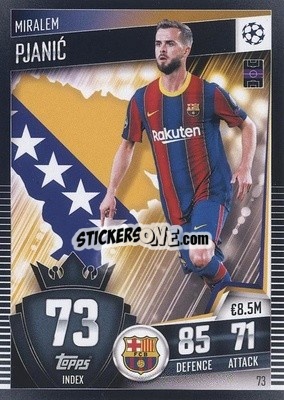 Sticker Miralem Pjanic - Match Attax 101. Season 2020-2021
 n. 73 - Topps