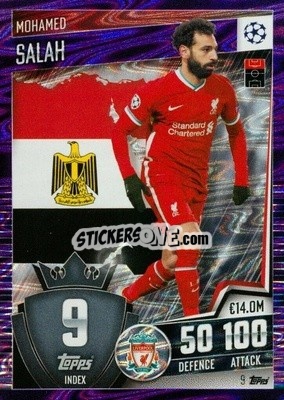 Sticker Mohamed Salah - Match Attax 101. Season 2020-2021
 n. 9p - Topps