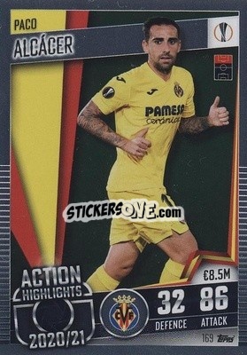 Figurina Paco Alcacer - Match Attax 101. Season 2020-2021
 - Topps