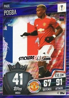 Sticker Paul Pogba - Match Attax 101. Season 2020-2021
 n. 41p - Topps