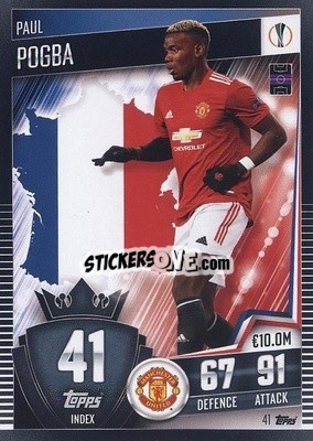 Sticker Paul Pogba - Match Attax 101. Season 2020-2021
 n. 41 - Topps