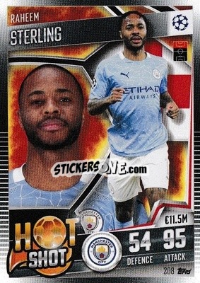 Sticker Raheem Sterling - Match Attax 101. Season 2020-2021
 n. 208 - Topps