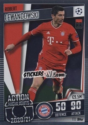 Sticker Robert Lewandowski - Match Attax 101. Season 2020-2021
 n. 172 - Topps