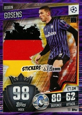 Sticker Robin Gosens - Match Attax 101. Season 2020-2021
 n. 98p - Topps