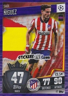 Figurina Saul Niguez - Match Attax 101. Season 2020-2021
 - Topps