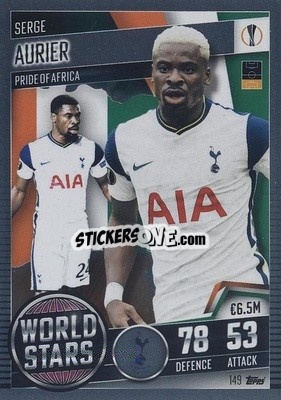 Sticker Serge Aurier - Match Attax 101. Season 2020-2021
 n. 149 - Topps