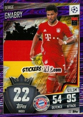 Sticker Serge Gnabry - Match Attax 101. Season 2020-2021
 - Topps