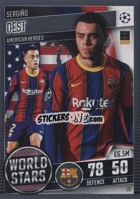 Sticker Sergino Dest - Match Attax 101. Season 2020-2021
 - Topps