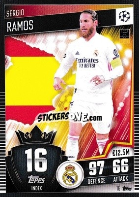 Sticker Sergio Ramos - Match Attax 101. Season 2020-2021
 n. 16 - Topps
