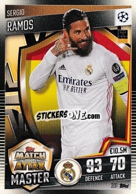 Sticker Sergio Ramos - Match Attax 101. Season 2020-2021
 n. 201 - Topps