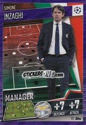 Sticker Simone Inzaghi - Match Attax 101. Season 2020-2021
 - Topps