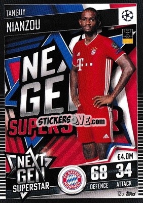 Figurina Tanguy Nianzou - Match Attax 101. Season 2020-2021
 - Topps